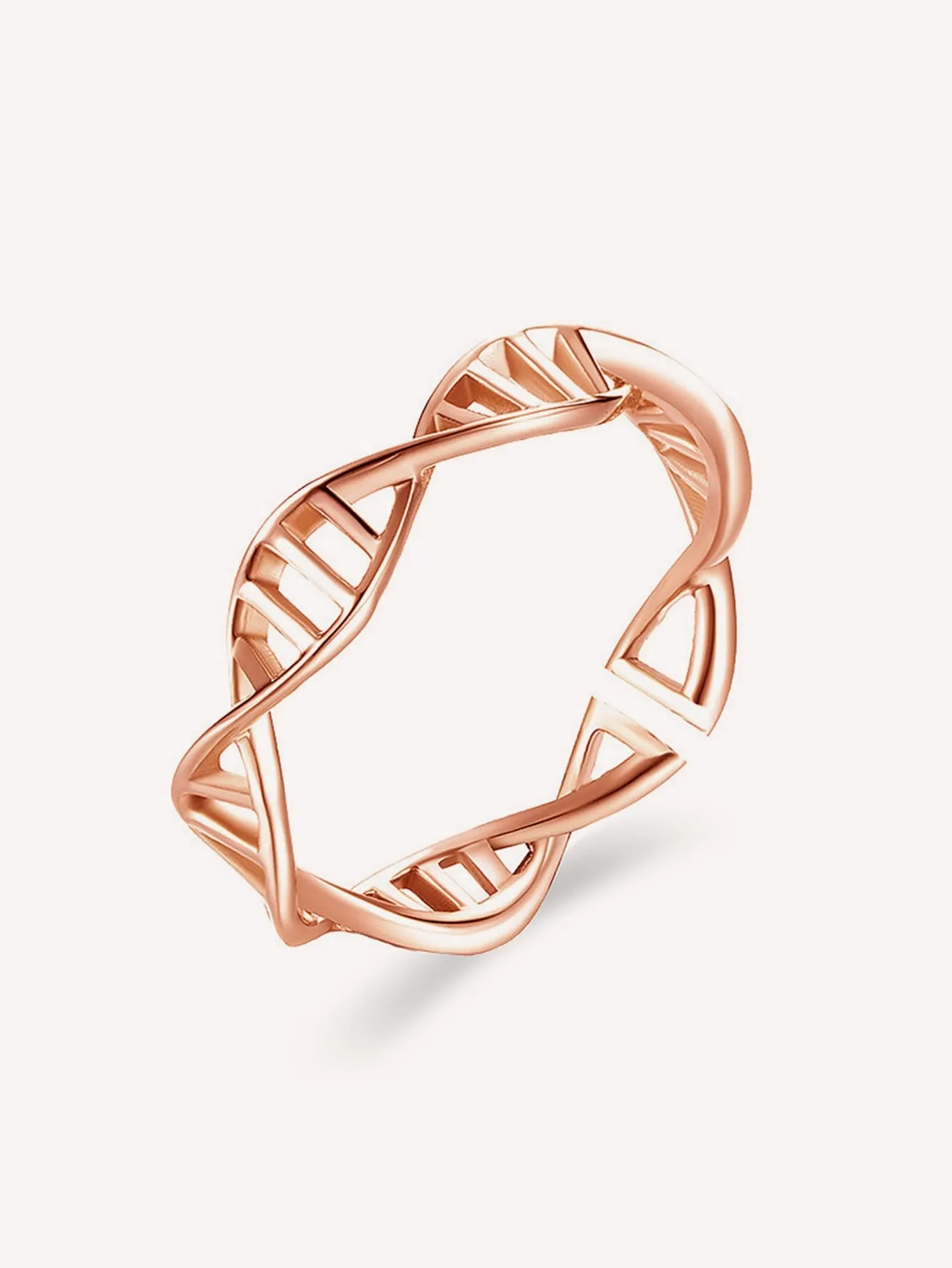 1 pieza Anillo abierto cruzado con lineas geometricas simples, adecuado para uso diario de mujer