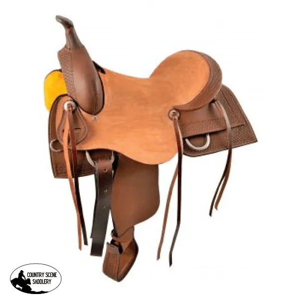 16" Argentina Cow Leather Hardseat Cutter Style Western Saddle