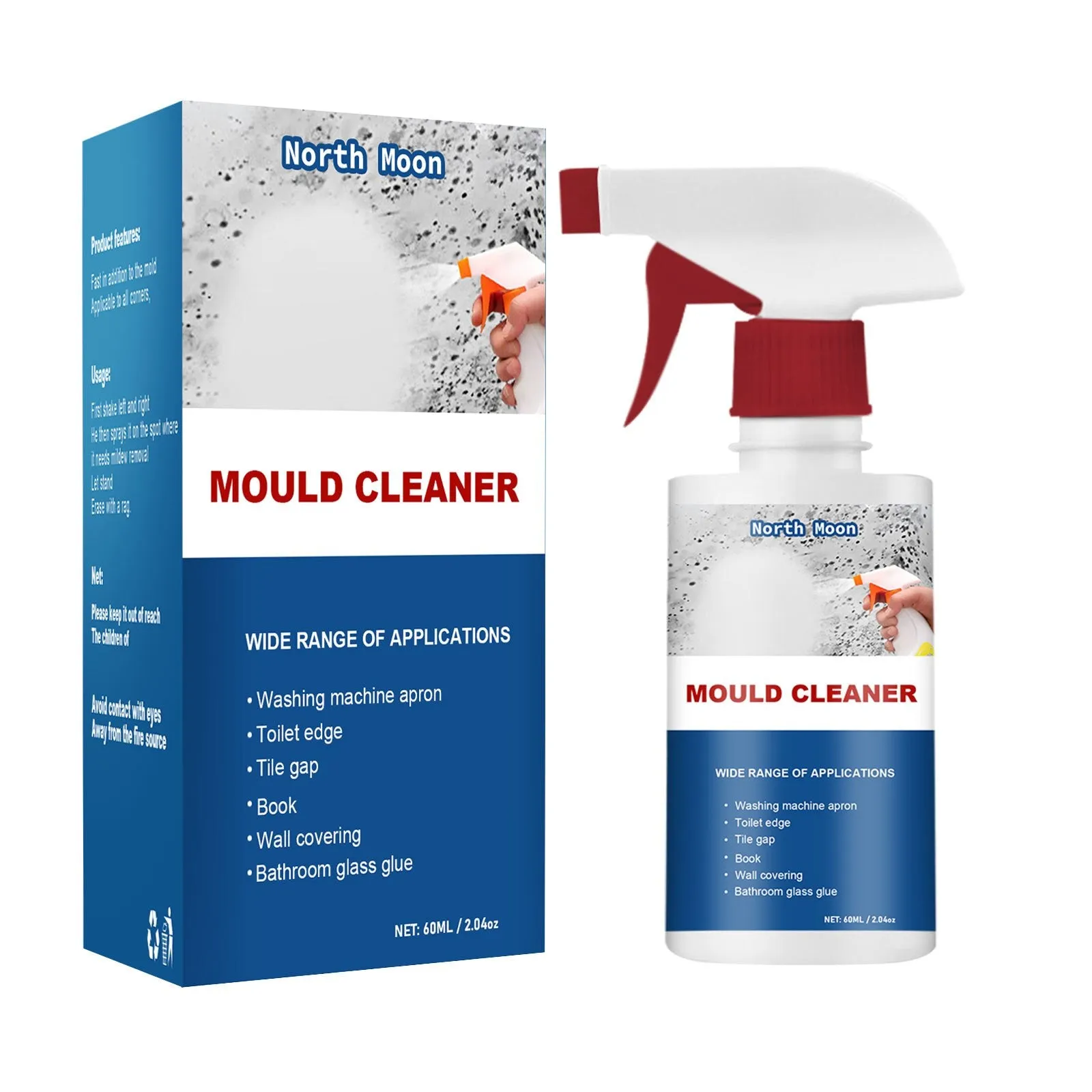 60ml Mould  Bathroom Kitchen Cleaning Spray Wall Mold Remover