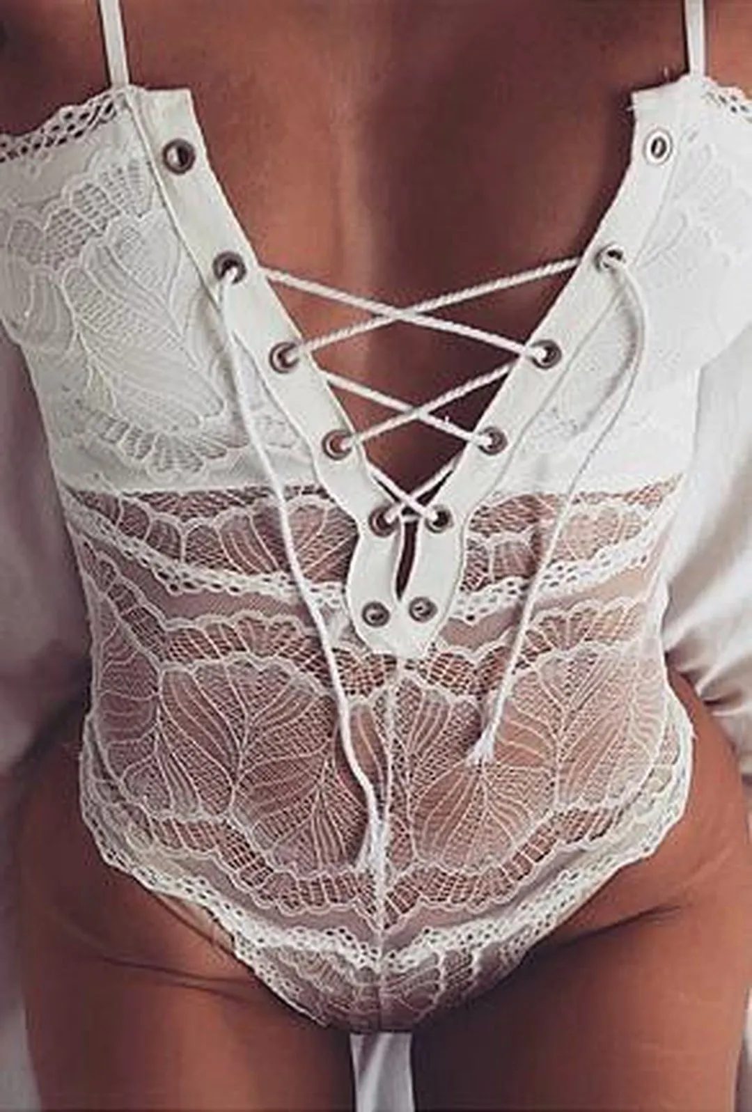 ABBIE - LACE LINGERIE BODYSUIT