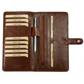 Adpel Italian Leather Slimline Travel Wallet