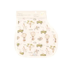 All 4 Ella - Organic Reversible Burp Cloth - Monkey Carnival