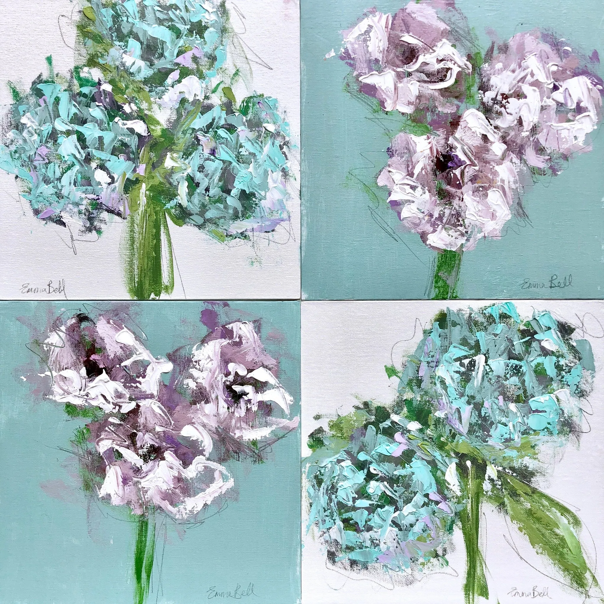 Aqua hydrangeas II