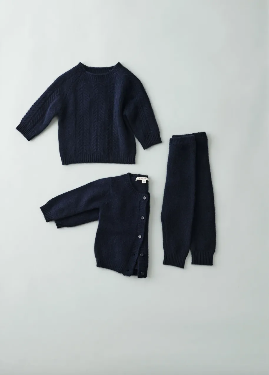 Baby Cashmere Cardigan, Mørkeblå