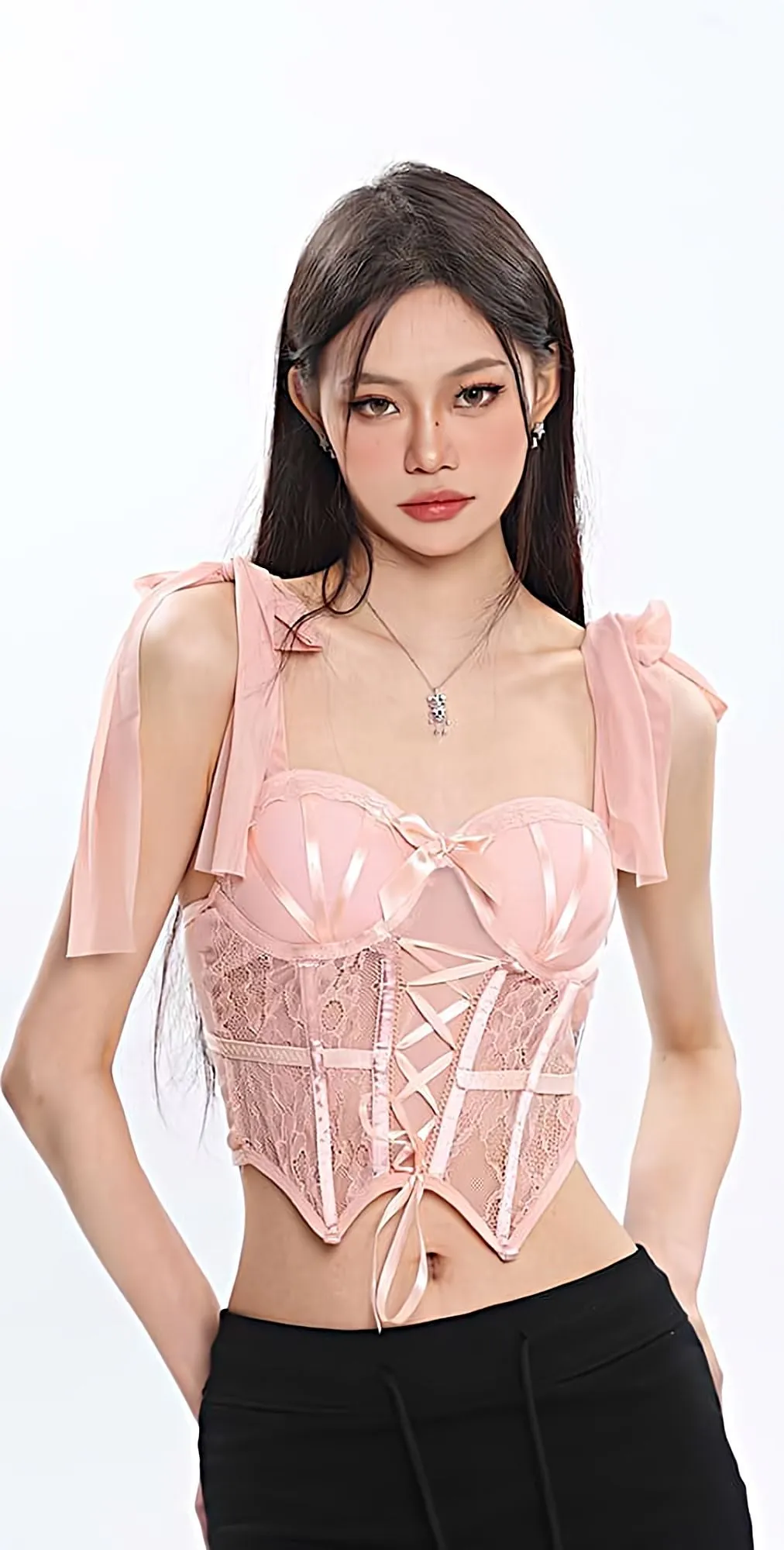 Bow Strap Corset Top