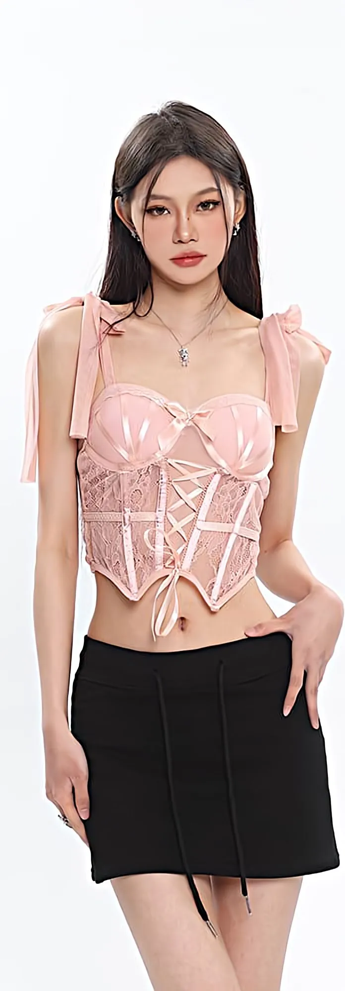 Bow Strap Corset Top