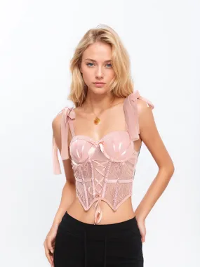 Bow Strap Corset Top