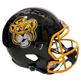 Brady Cook Missouri Tigers Autographed Full Size Sailor Tiger Speed Rep Helmet w/ "Let Him Cook" Inscription - JSA COA