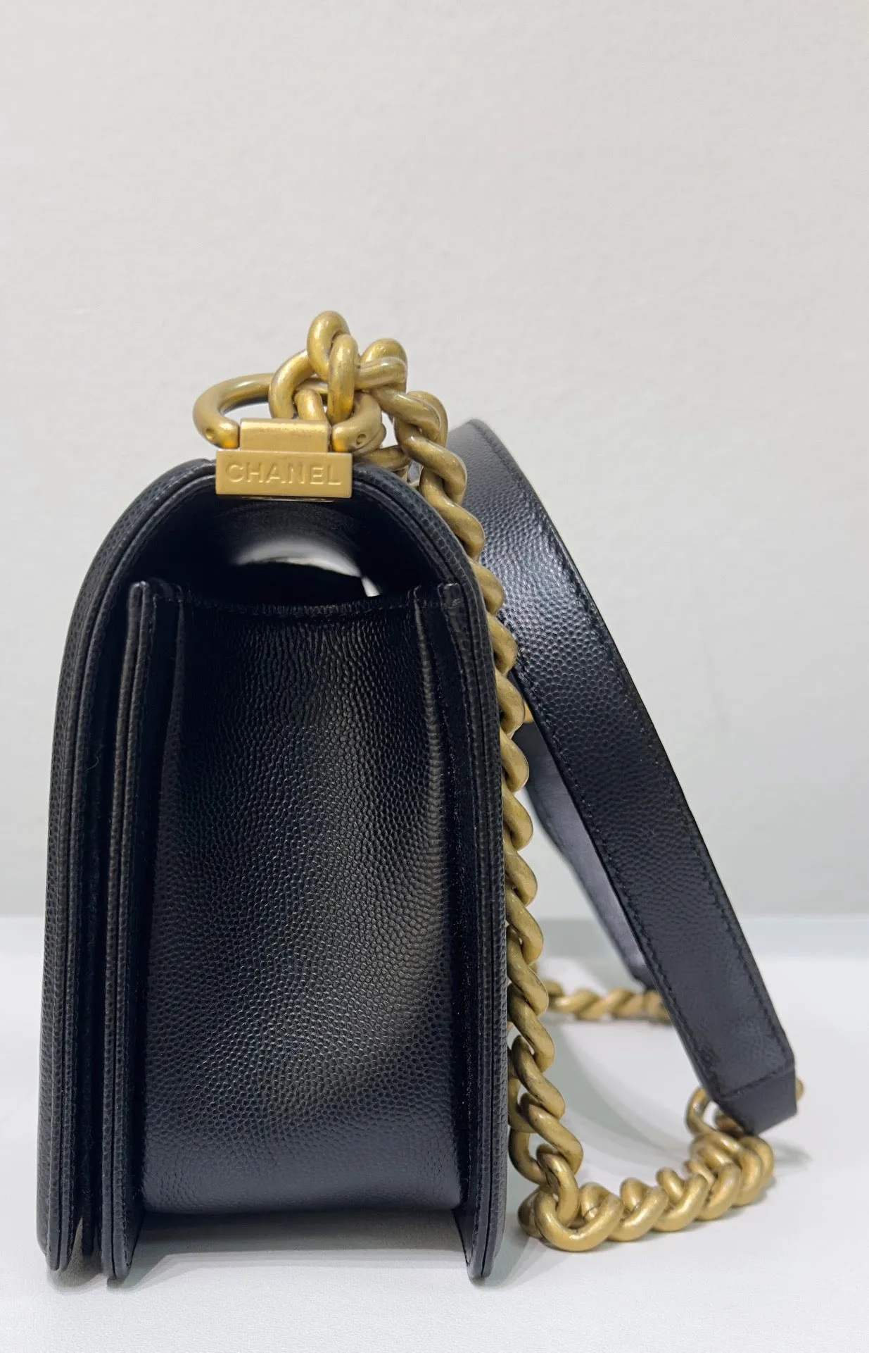 Chanel Medium Caviar Boy Bag Black GHW