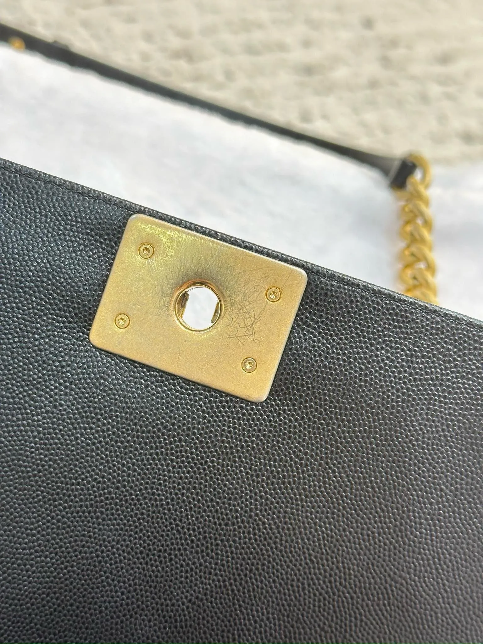 Chanel Medium Caviar Boy Bag Black GHW