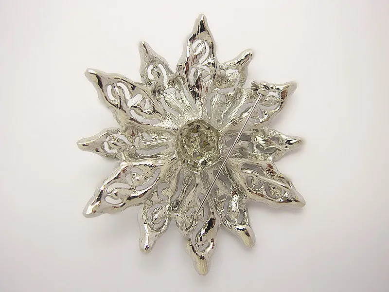 Crystal Flower Wedding Bridal Fashion Brooch