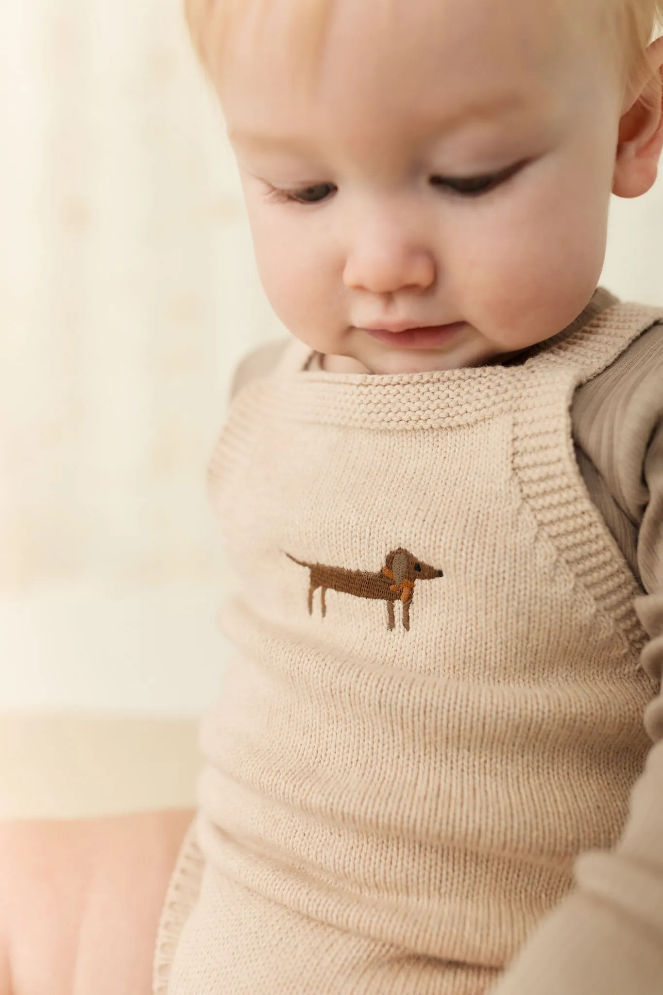 Ethan Playsuit - Oatmeal Marle Cosy Basil