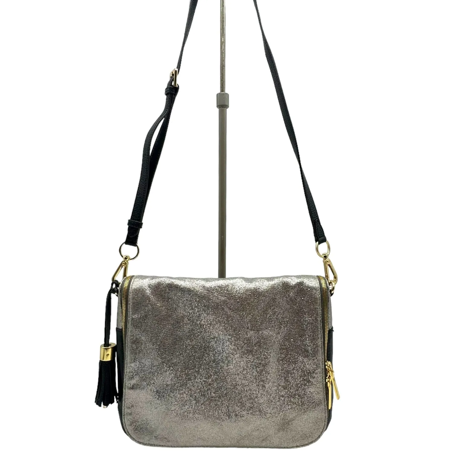 G.I.L.I. Halo Multi-functional Metallic Shoulder Bag - Black & Silver