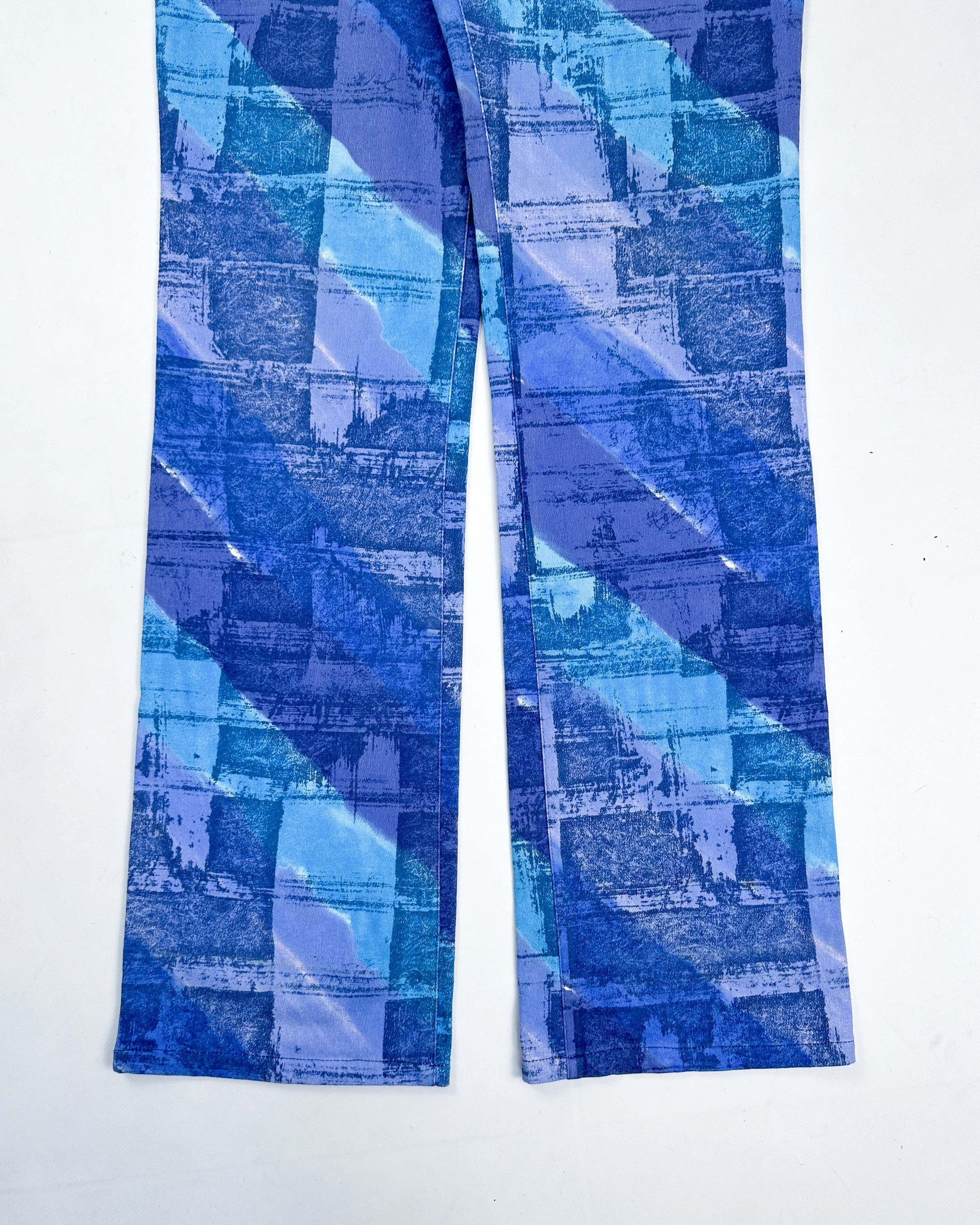 Just Cavalli Psychedelic Print Denim Pants 2000's