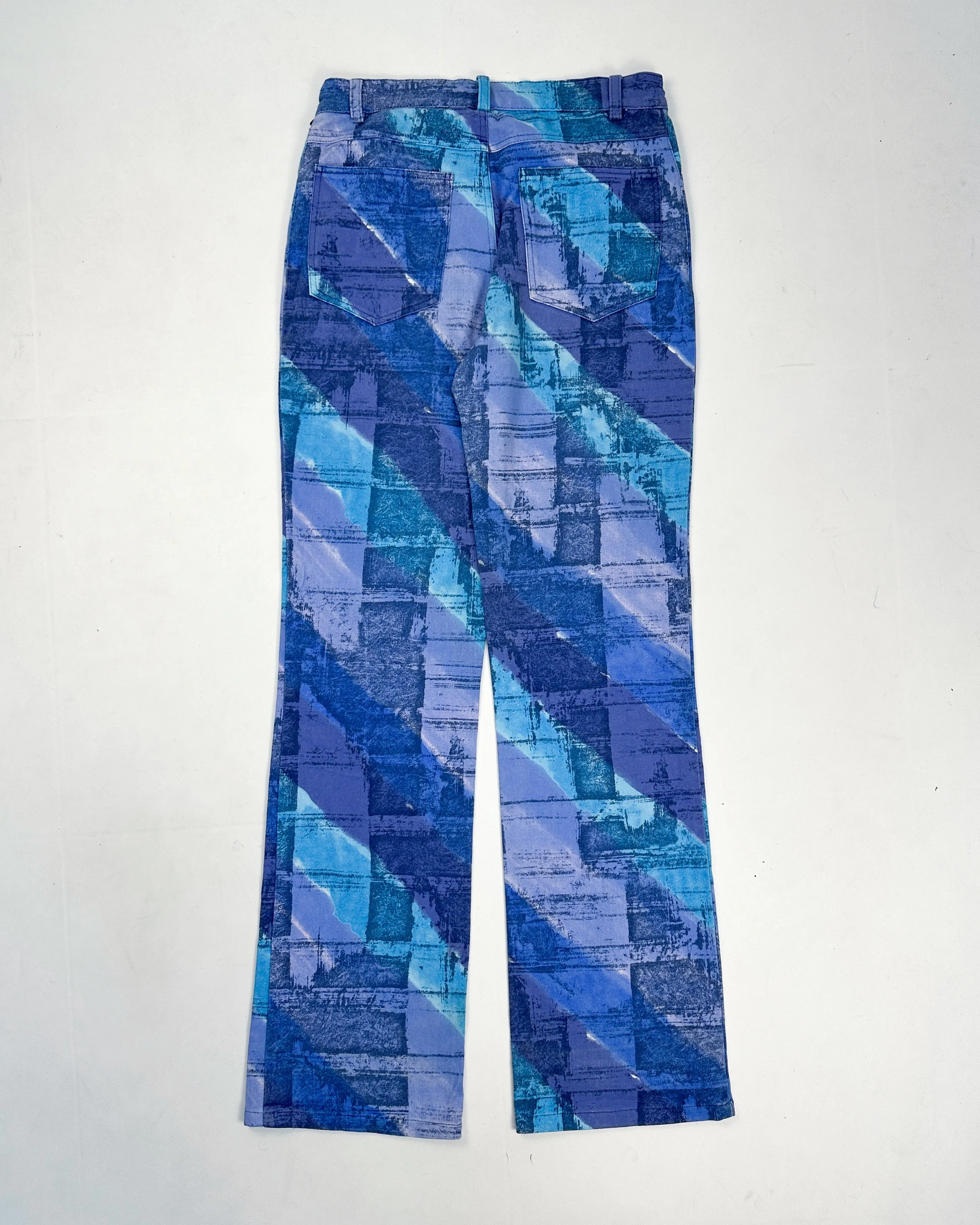 Just Cavalli Psychedelic Print Denim Pants 2000's