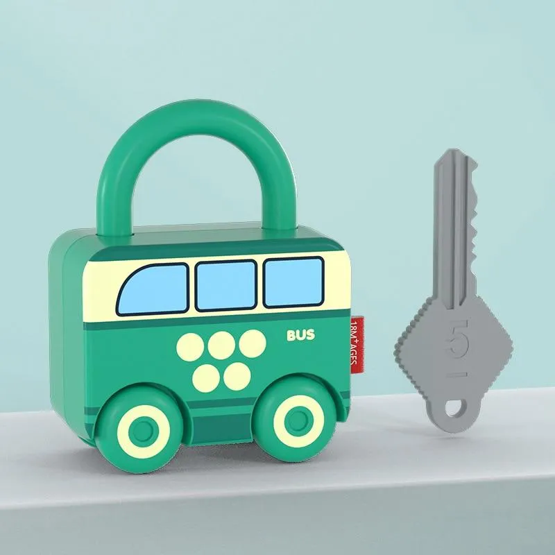 Kids Learning Locks with Keys Educational Preschool Numbers Matching & Counting Montessori Car Toys Teaching Aids Toys Games