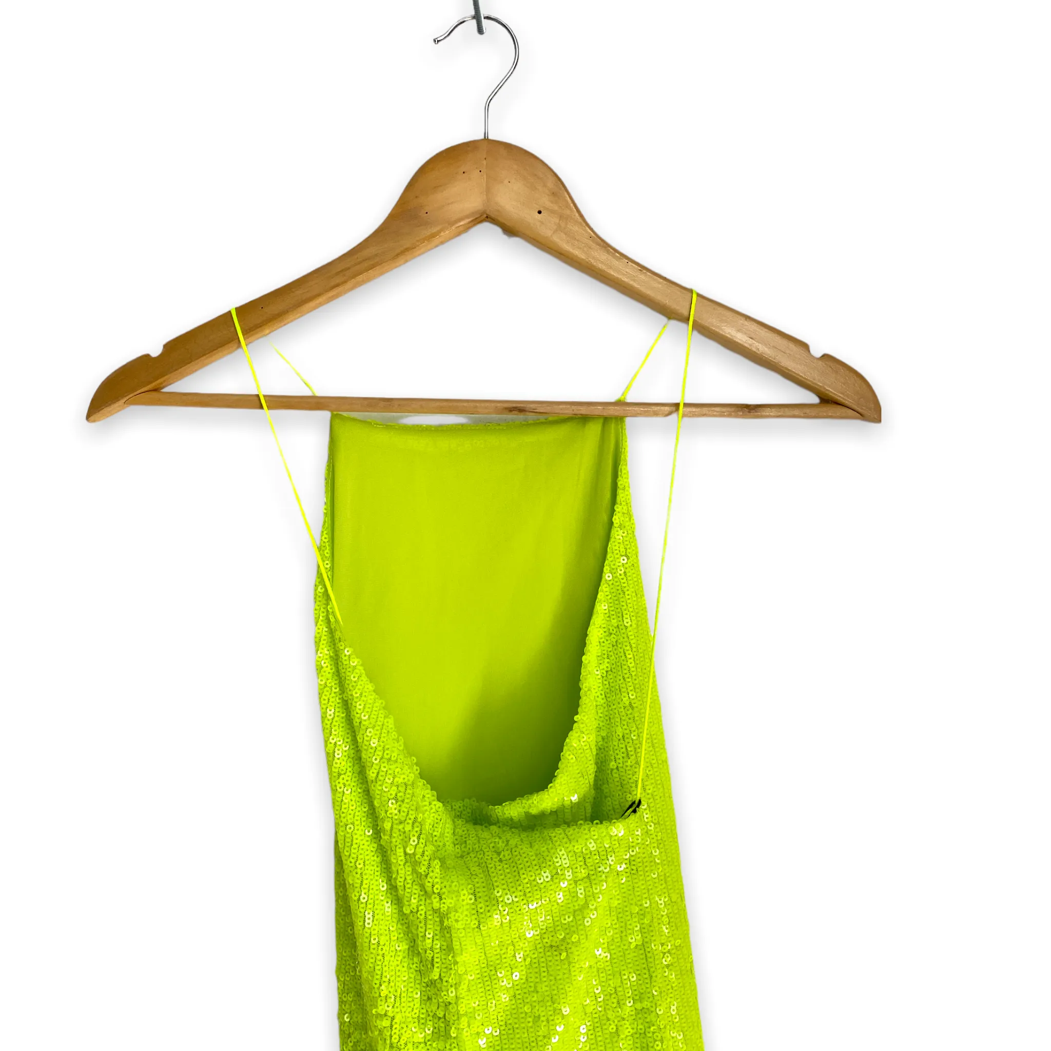 Neon Green Sequin Dress