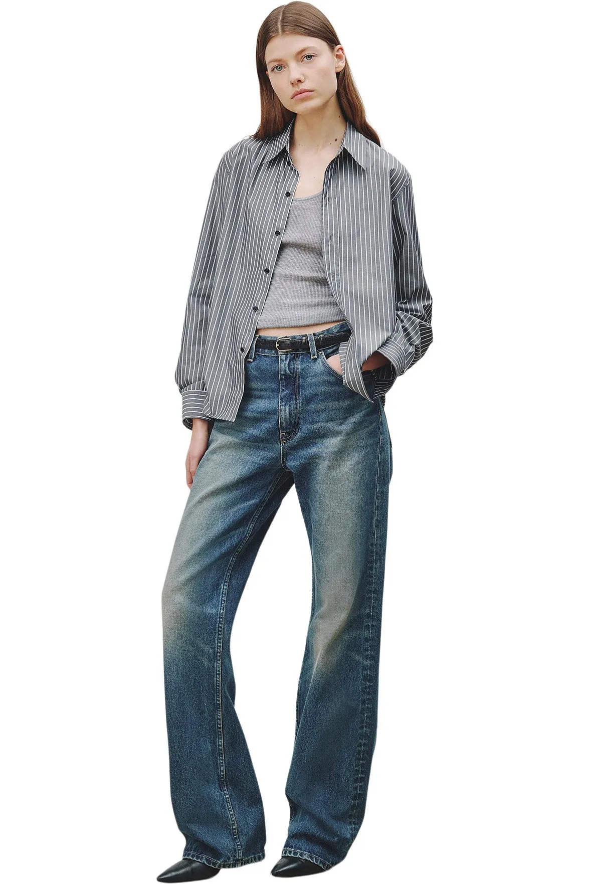 Nili Lotan Mitchell Jeans in Simon Wash