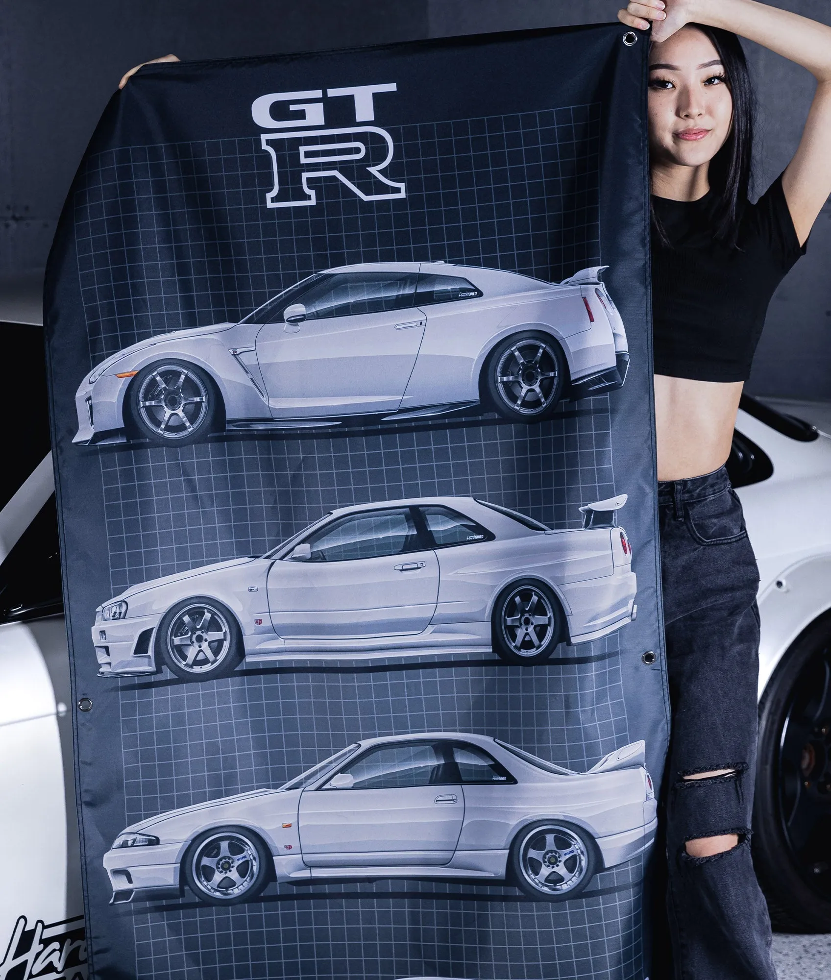 Nissan GTR Generations Garage Flag