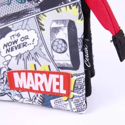 Penar multifunctional cu 3 compartimente, Marvel,  3 ani, baieti/fete