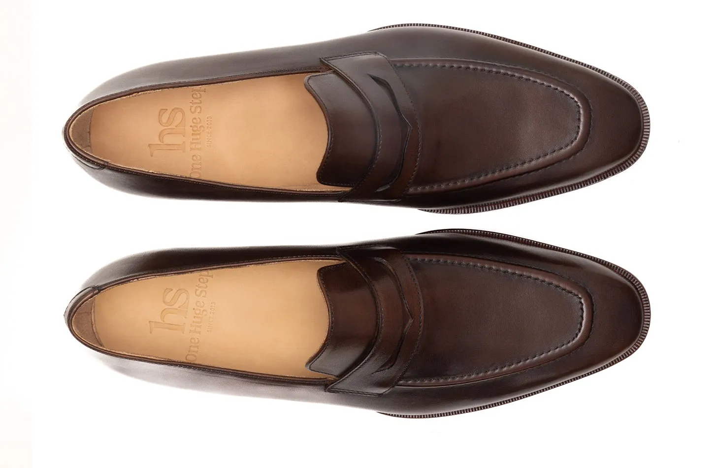 Penny Strap Loafer with cord stitching on the vamp