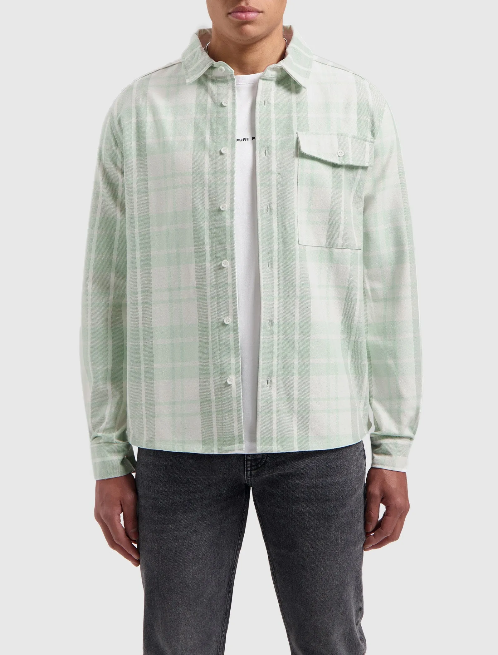 Pure Path Checked Flannel Shirt