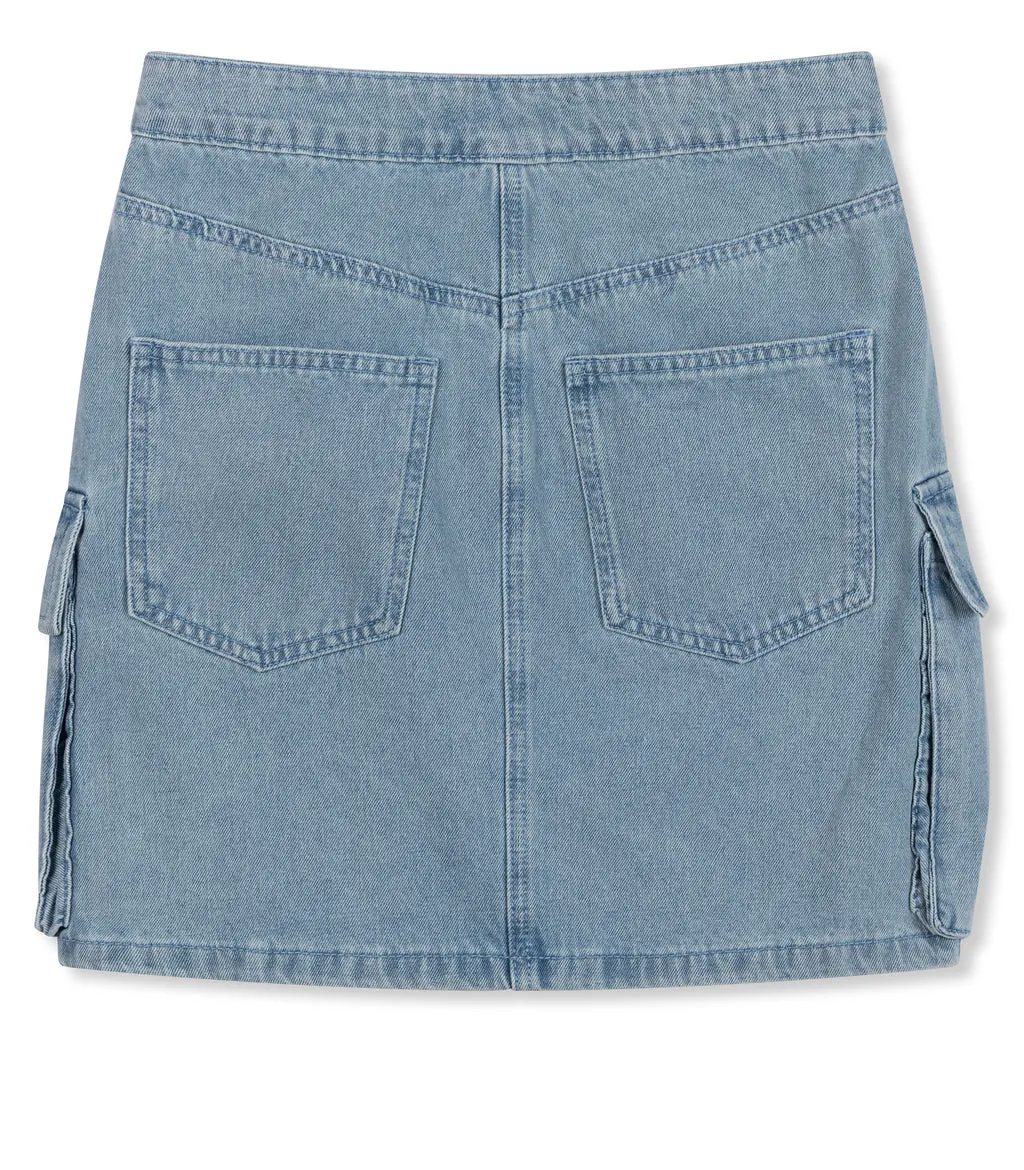 Refined Department Woven Denim Smiley Skirt Jisel