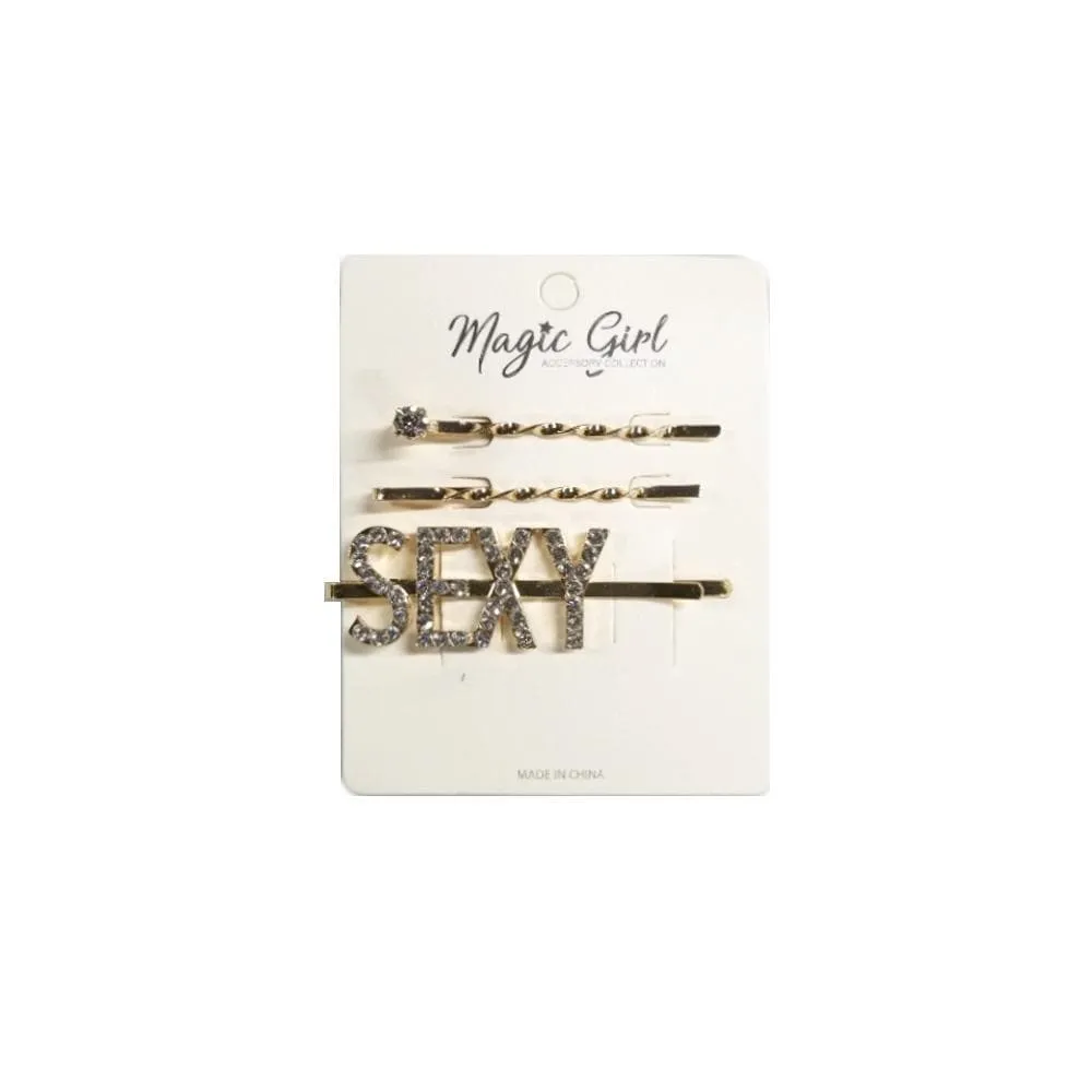 SEXY 1 | Rhinestone Hair Pin 3PCS