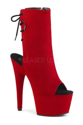 SS-ADORE-1018FS Platform Boot | Red Faux Suede