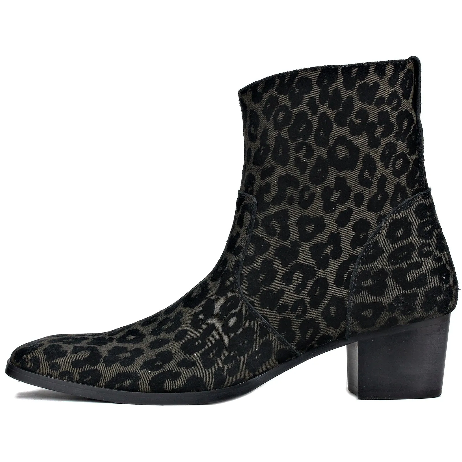 Stile Genuine Leather Leopard Boots