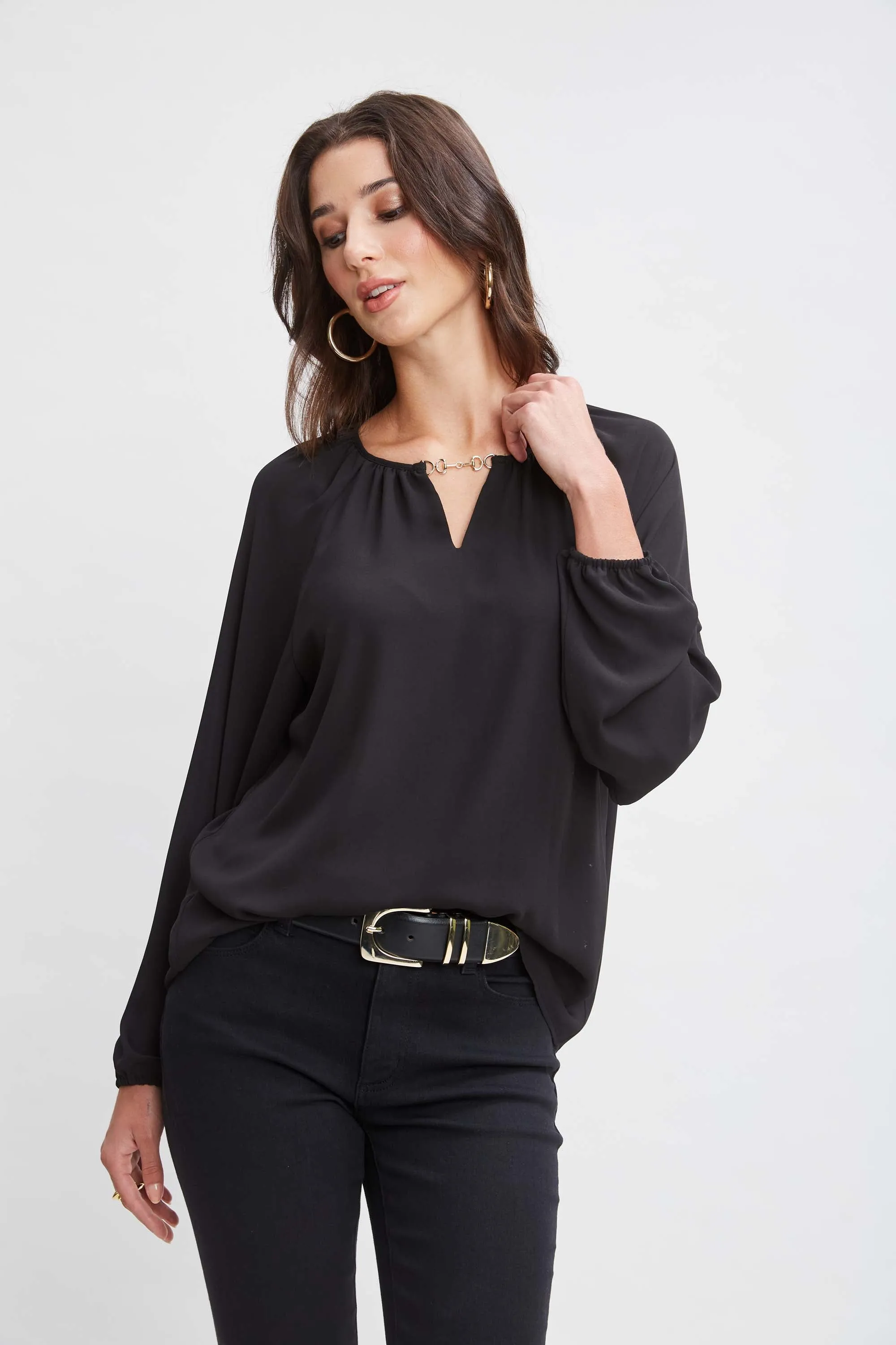 T-Tahari Keyhole Detail Shirt