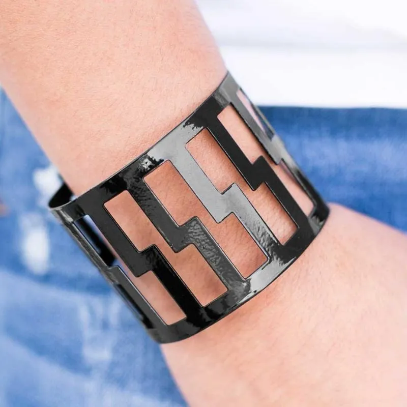 The Tetris Effect Black Cuff Bracelet