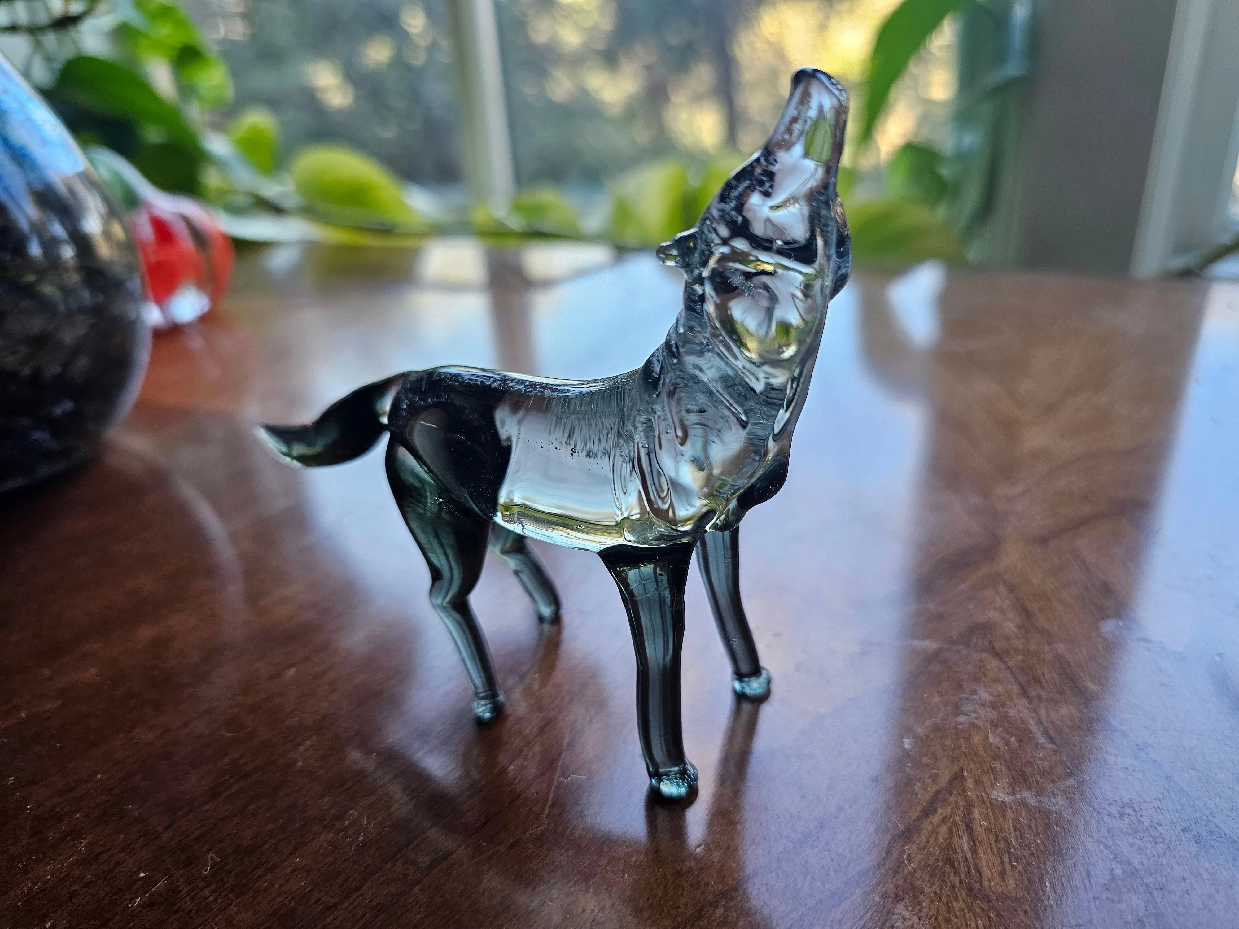 Wolf Figurine with Cremation Ash